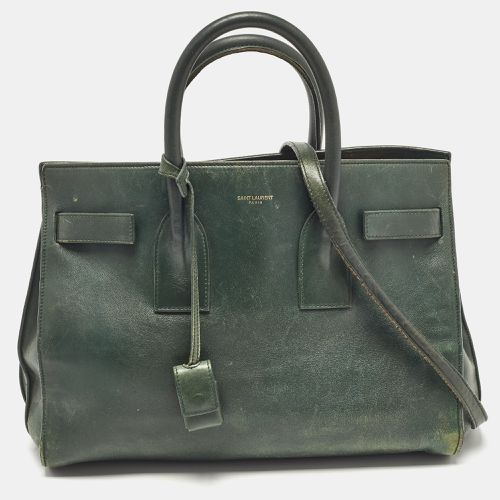 Saint Laurent Green Leather Small Classic Sac De Jour Tote - Saint Laurent Paris - Modalova