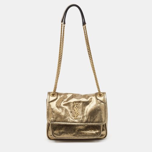 Saint Laurent Metallic Green Patent Leather Baby Niki Chain Shoulder Bag - Saint Laurent Paris - Modalova