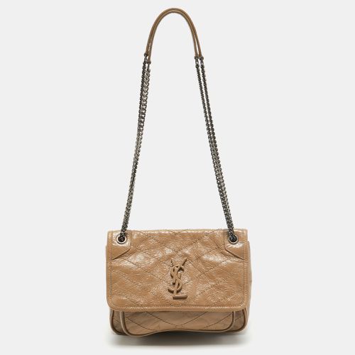 Saint Laurent Beige Matelassé Leather Baby Niki Chain Shoulder Bag - Saint Laurent Paris - Modalova