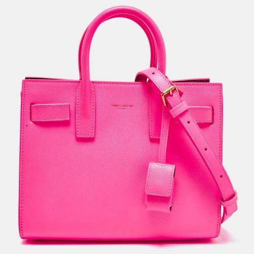 Saint Laurent Neon Pink Leather Nano Classic Sac De Jour Tote - Saint Laurent Paris - Modalova