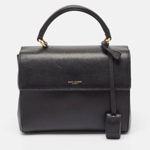 Saint Laurent Black Leather Small Moujik Top Handle Bag - Saint Laurent Paris - Modalova