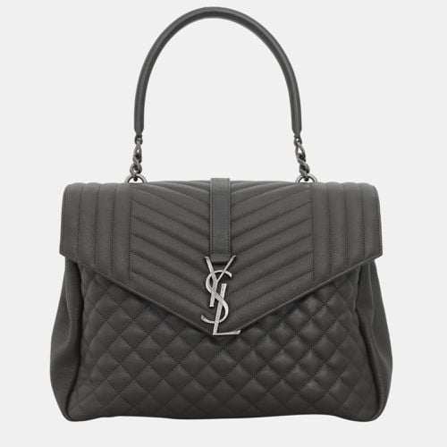 Saint Laurent Dark Grey Monogram College Bag - Saint Laurent Paris - Modalova