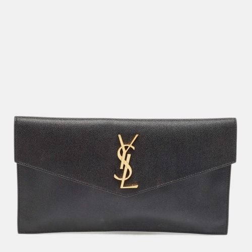 Saint Laurent Black Leather Uptown Pouch - Saint Laurent Paris - Modalova