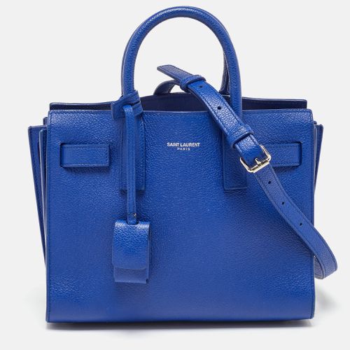 Saint Laurent Navy Blue Leather Nano Classic Sac De Jour Tote - Saint Laurent Paris - Modalova