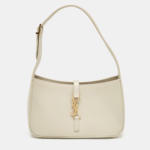 Saint Laurent Off White Leather LE 5 À 7 Shoulder Bag - Saint Laurent Paris - Modalova