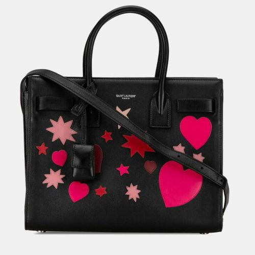 Saint Laurent Paris Black/Pink Leather Classic Sac De Jour Tote Bag - Saint Laurent Paris - Modalova