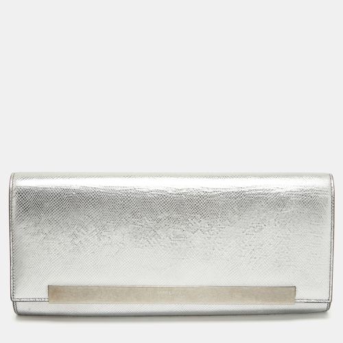 Saint Laurent Lizard Embossed Leather Lutetia Clutch - Saint Laurent Paris - Modalova