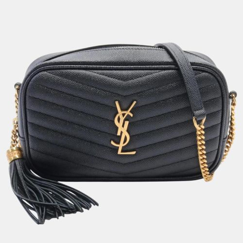 Saint Laurent Leather Black Lou Mini Shoulder Bag - Saint Laurent Paris - Modalova