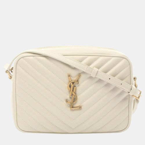 Yves Saint Laurent Leather White LOU Shoulder Bag - Saint Laurent Paris - Modalova