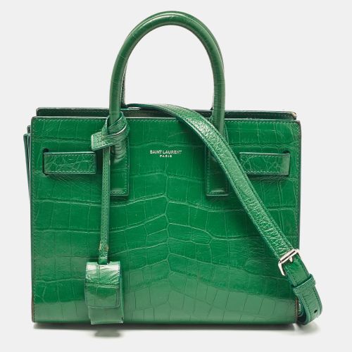 Saint Laurent Croc Embossed Leather Nano Classic Sac De Jour Tote - Saint Laurent Paris - Modalova