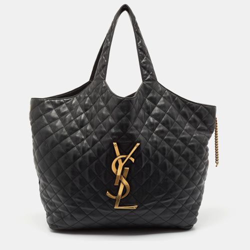 Saint Laurent Quilted Leather Maxi Icare Shopping Tote - Saint Laurent Paris - Modalova