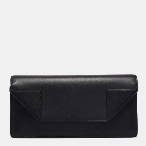 Saint Laurent Black Leather Classic Betty Clutch - Saint Laurent Paris - Modalova