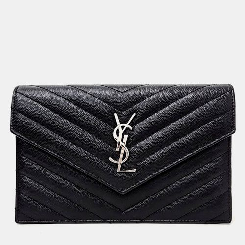 Saint Laurent Paris Black Leather Saint Laurent Paris Cassandra Mini Crossbody Bag - Saint Laurent Paris - Modalova