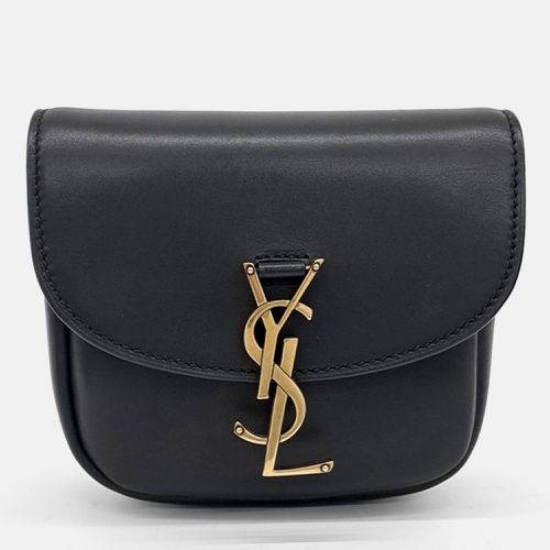 Saint Laurent Paris Black Leather Saint Laurent Paris Kaia Mini Crossbody Bag - Saint Laurent Paris - Modalova