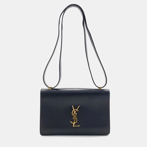 Saint Laurent Paris Black Leather Saint Laurent Paris Monogram Shoulder Bag - Saint Laurent Paris - Modalova