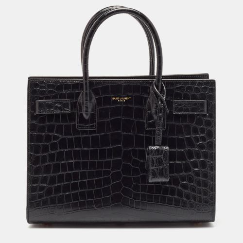 Saint Laurent Croc Embossed Leather Baby Classic Sac De Jour Tote - Saint Laurent Paris - Modalova