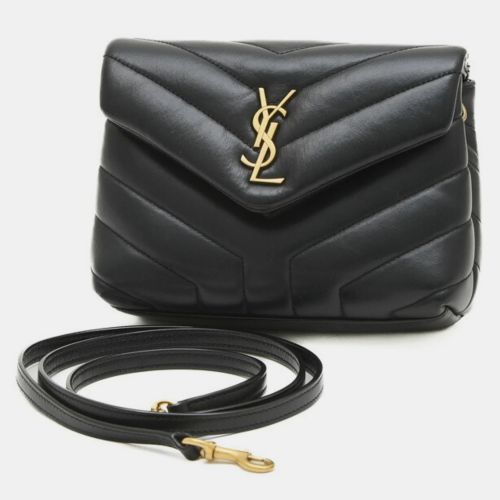 Saint Laurent Black Leather Lulu Toy Shoulder Bag - Saint Laurent Paris - Modalova