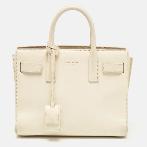 Saint Laurent Cream Leather Nano Classic Sac De Jour Tote - Saint Laurent Paris - Modalova