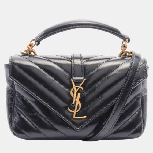 Leather College Mini Shoulder Bag - Saint Laurent Paris - Modalova