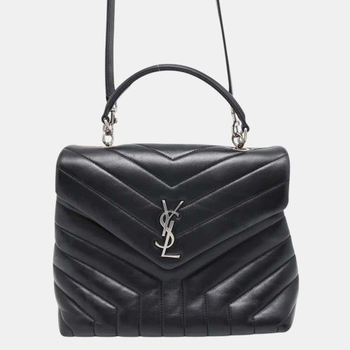 Saint Laurent Black Leather Lulu Shoulder Bag - Saint Laurent Paris - Modalova