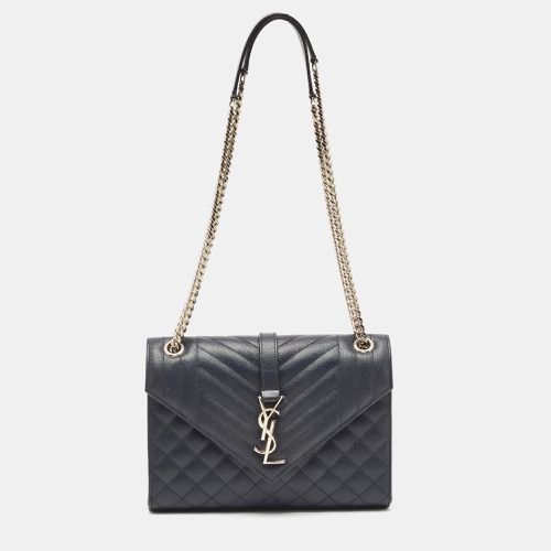 Saint Laurent Mix Matelassé Leather Medium Envelope Chain Shoulder Bag - Saint Laurent Paris - Modalova