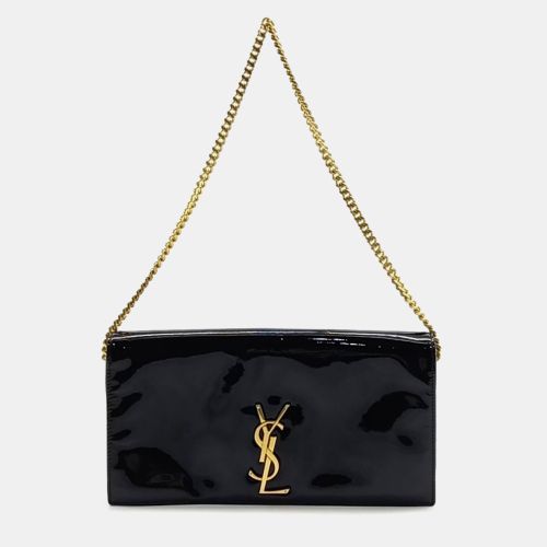 Saint Laurent Paris Black Patent Leather Patent Monogram Chain Shoulder Bag - Saint Laurent Paris - Modalova