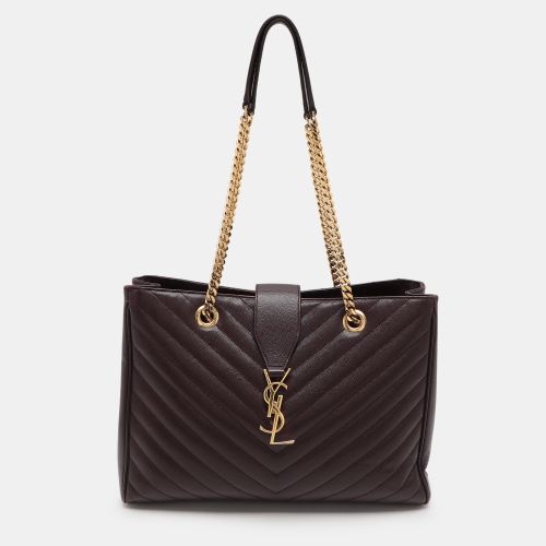 Saint Laurent Matelassé Leather Monogram Shopper Tote - Saint Laurent Paris - Modalova