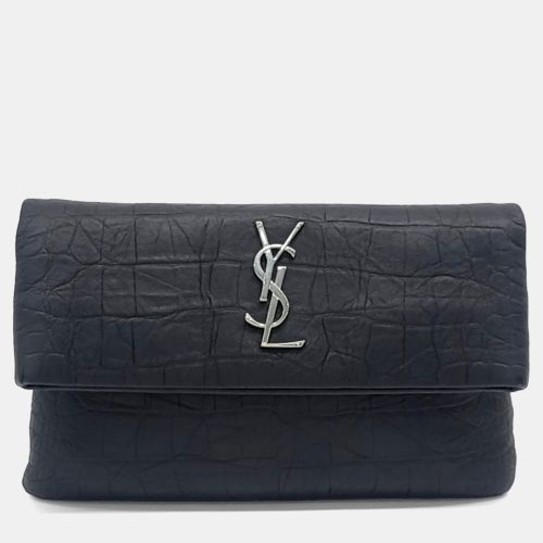 Leather Folding Clutch - Saint Laurent Paris - Modalova