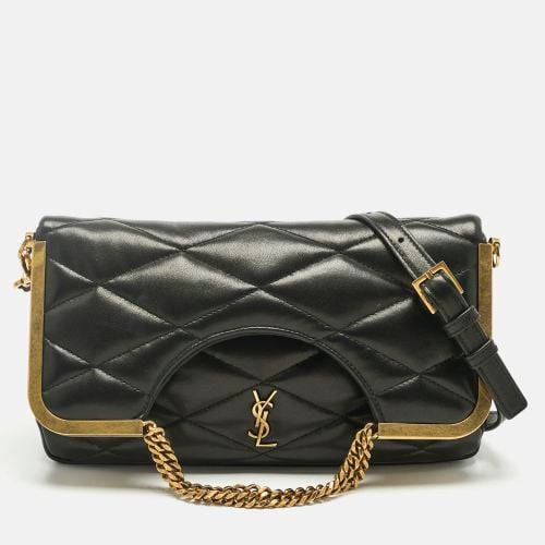 Saint Laurent Quilted Leather 87 Frame Fold Over Shoulder Bag - Saint Laurent Paris - Modalova