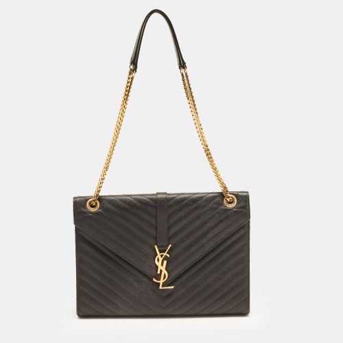 Saint Laurent Monogram Envelope Large Matelassé Leather Shoulder Bag - Saint Laurent Paris - Modalova