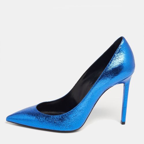 Saint Laurent Blue Leather Pointed Toe Pumps Size 39 - Saint Laurent Paris - Modalova