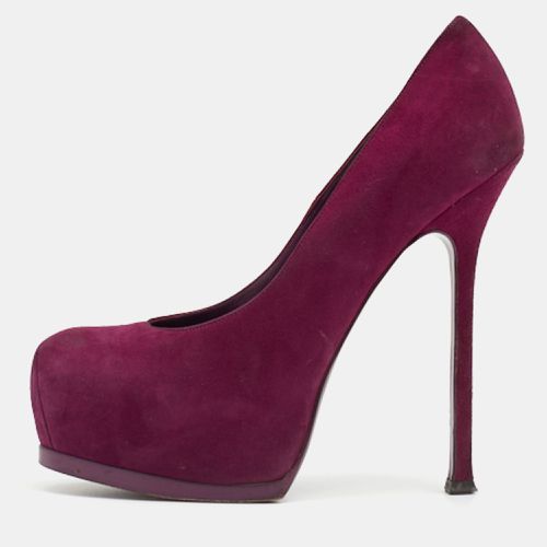 Saint Laurent Purple Suede Tribtoo Pumps Size 38 - Saint Laurent Paris - Modalova