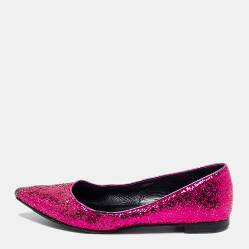 Saint Laurent Pink Glitter Ballet Flats Size 36.5 - Saint Laurent Paris - Modalova