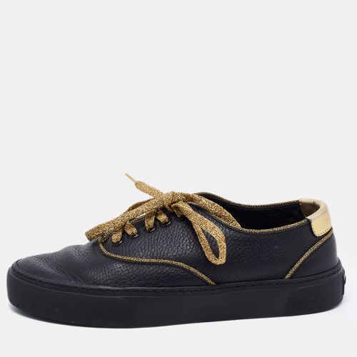 Saint Laurent Black Leather Low Top Sneakers Size 36 - Saint Laurent Paris - Modalova