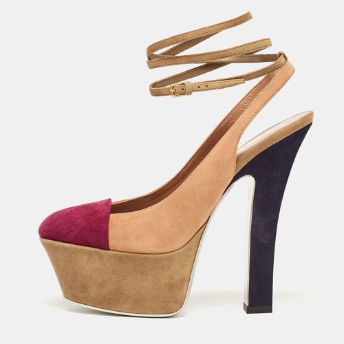 Saint Laurent Suede Ankle Strap Pumps Size 37 - Saint Laurent Paris - Modalova