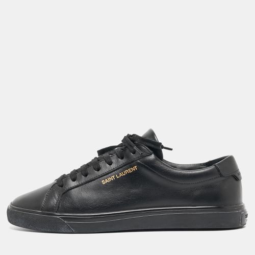 Saint Laurent Black Leather Andy Low Top Sneakers Size 37.5 - Saint Laurent Paris - Modalova