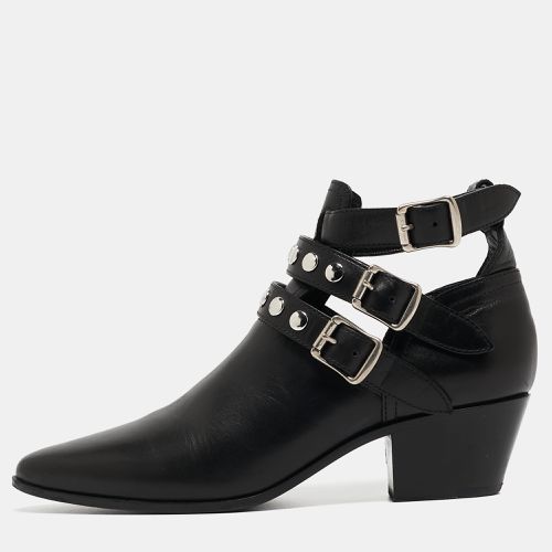 Saint Laurent Black Leather Ankle Boots Size 35 - Saint Laurent Paris - Modalova