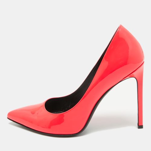 Saint Laurent Neon Pink Patent Leather Anja Pumps Size 37 - Saint Laurent Paris - Modalova