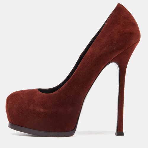 Saint Laurent Suede Tribtoo Platform Pumps Size 39 - Saint Laurent Paris - Modalova