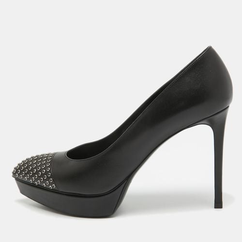 Saint Laurent Black Leather Crystal Embellished Pumps Size 38.5 - Saint Laurent Paris - Modalova