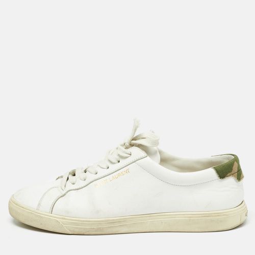 Saint Laurent White Leather Court Classic Sneakers Size 40 - Saint Laurent Paris - Modalova