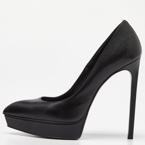 Saint Laurent Black Leather Anja Pumps Size 37.5 - Saint Laurent Paris - Modalova