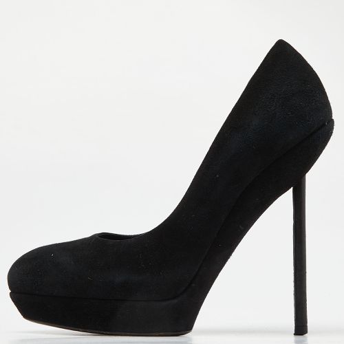 Saint Laurent Black Suede Janis Pumps Size 37 - Saint Laurent Paris - Modalova