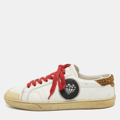 Saint Laurent White Leather Court Classic Sneakers Size 37 - Saint Laurent Paris - Modalova