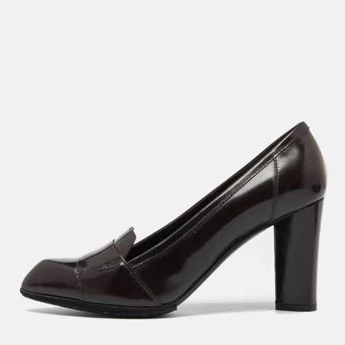 Leather Pointed Toe Loafer Pumps Size 39 - Saint Laurent Paris - Modalova