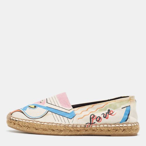 Saint Laurent Multicolor Canvas Love Espadrille Flats Size 40 - Saint Laurent Paris - Modalova