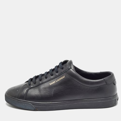 Saint Laurent Black Leather Andy Sneakers Size 38.5 - Saint Laurent Paris - Modalova