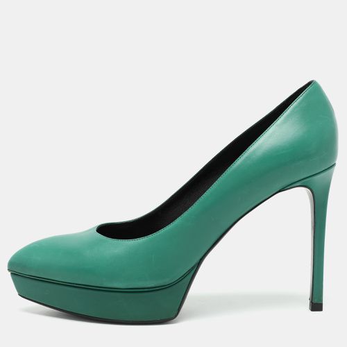 Saint Laurent Green Leather Anja Pumps Size 38.5 - Saint Laurent Paris - Modalova