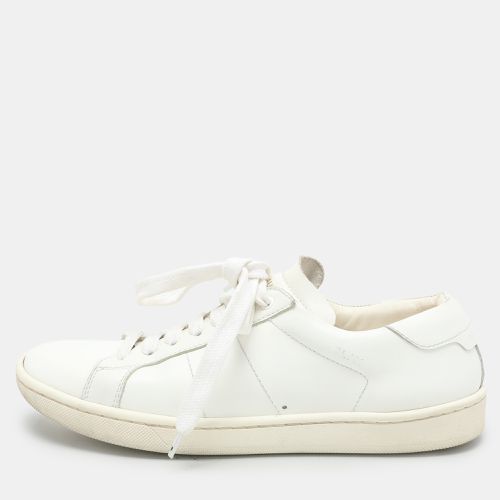 Saint Laurent White Leather Low Top Sneakers Size 34 - Saint Laurent Paris - Modalova