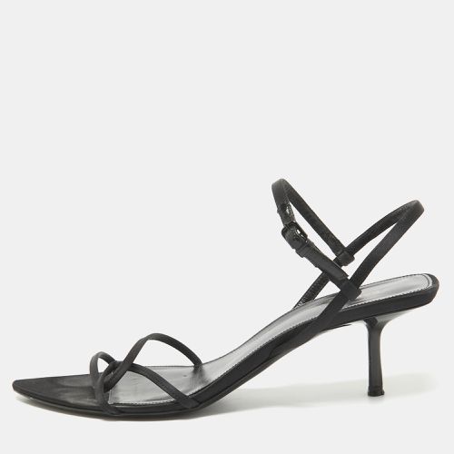 Saint Laurent Black Satin Clara Sandals Size 38 - Saint Laurent Paris - Modalova